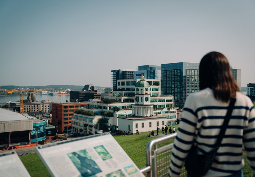 View of the Town Clock and Downtown Halifax